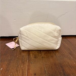 Wild Fable Cream Quilted Cosmetic Bag